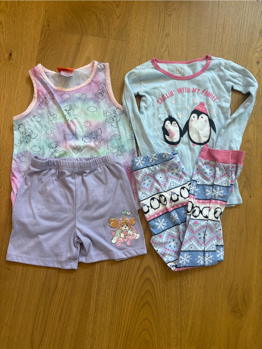 Nickelodeon Purple & Light Blue Penguins Pajama Set